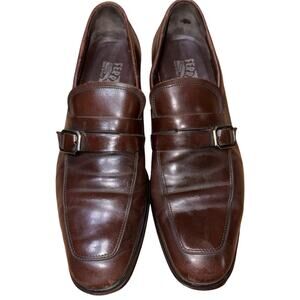 Salvatore Ferragamo Brown Leather Loafers    Size: UK 9D US 10